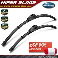 2Pcs Front 26" & 20" Windshield Wiper Blades for Toyota Highlander Sienna Mirai