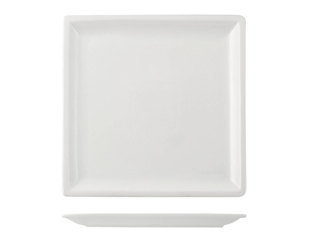 Porcelain Plate, 20.5x20.5 cm, White H&H