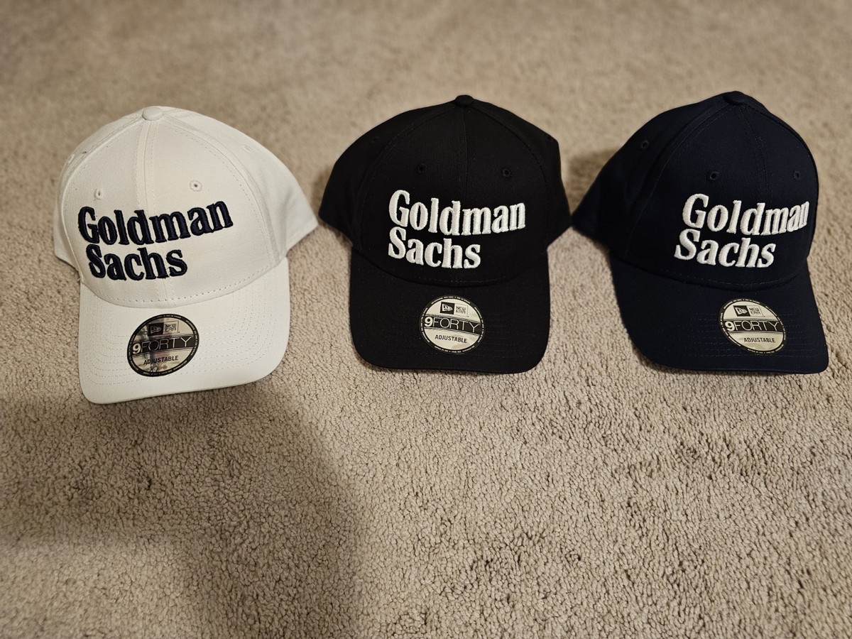 Casquette New Era Goldman Sachs Ajustable – Blanc Et Marine – NEUVE