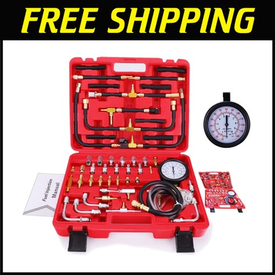 #ad Pro Fuel Injection Pressure Tester Kit 0 140 PSI $209.99