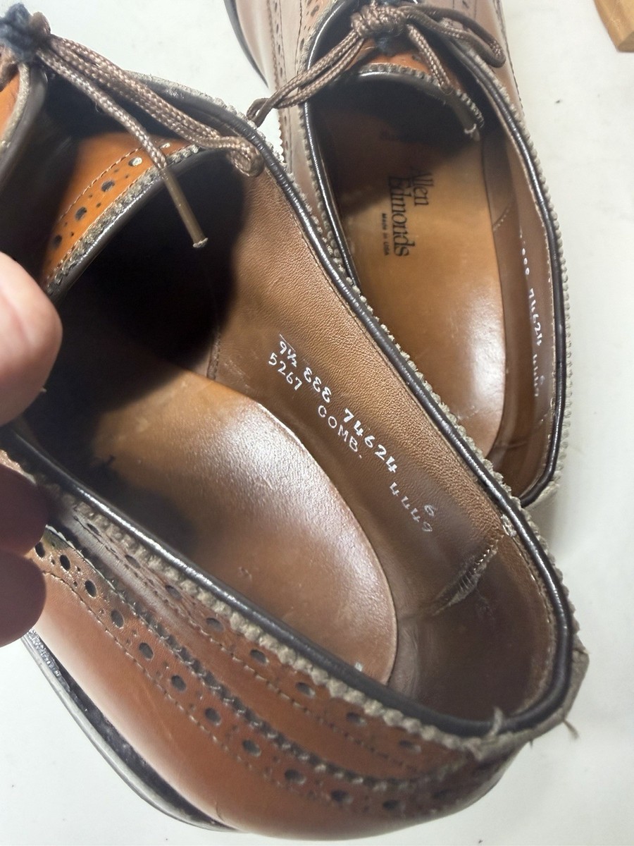 ALLEN EDMONDS DRESS SHOES MENS SZ 9.5 3E (wide) DERBY BENCH WELT VINTAGE USA VTG Vintage Allen Edmonds Sanford Men main image 4