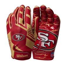 WILSON San Francisco 49ers NFL stretch fit receivers football gloves [youth]