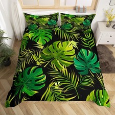 Palm Leaf Comforter Cover,Tropical Duvet Cover Set Tree Full Size Bedding Set...