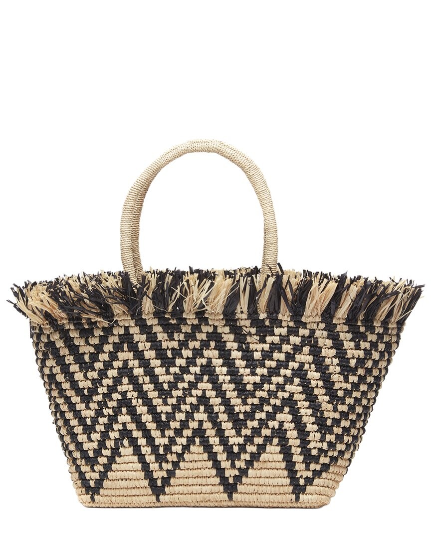 Mar Y Sol Bahia Raffia Tote Women's Black
