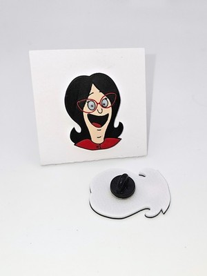Linda Belcher 3D-Druck Pin Anstecker Geschenk Bobs Burger Cartoon Liebhaber Fan hergestellt in UK