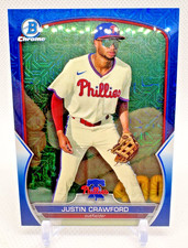Justin Crawford 2023 Bowman Chrome Prospects Blue Mega Box #118/150 #BCP-217