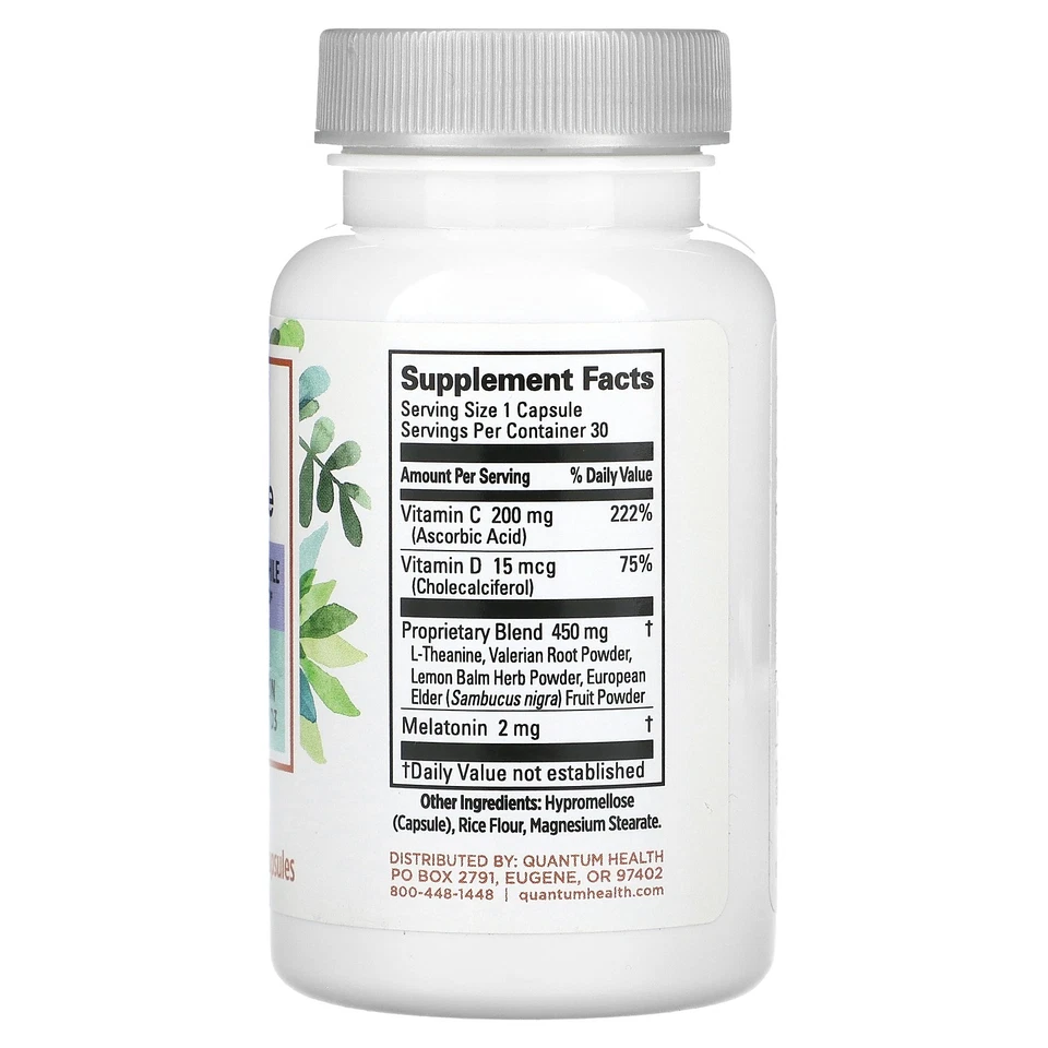 Sueño + Inmune, Melatonina, 30 Cápsulas Foto 2 de 2