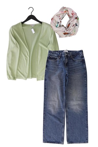 Traje de moda mujer talla M con cárdigan Street One talla 38 y paño