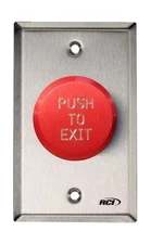 Rutherford Controls 991E-PTD X 32D Pneumatic Time Delay Exit Push Button, 1-G...