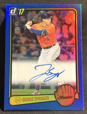 2017 Panini Donruss Retro '83 Signatures Blue  33/49 George Springer #RS-GS Auto