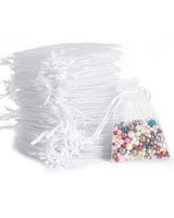 OrganzasäCkchen 50 StüCk Weiß 7X9Cm FüR Geschenke, Schmuck, Hochzeit, Lavendel