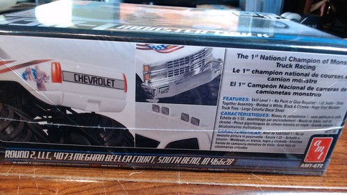 1988 CHEVY SILVERADO USA-1 MONSTER TRUCK AMT OPEN BOX 1/25 NEW FACTORY SEALED - Picture 2 of 5