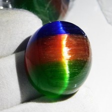 84.80 Ct Certified Natural Chrysoberyl Cat's Eye Bi-Color Oval Cabochon Gemstone