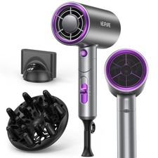 Ionic Hair Dryer 2000W Powerful Blow Dryer Suitable for Home and Travel, Purple