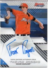 2017 Bowman's Best .  Trevor Rogers .  Autograph rookie card  # B17-TR. rookie card picture