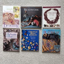 Lot of 6 Books on Making Beaded Jewelry Beadwork Beads Beading Beadwear Designs