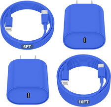 Fast Charger for Iphone 14 13 12 Charge Fast Charging, 2Pack 6FT 10FT USB C to L