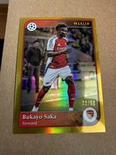 2023-24 Topps Merlin UEFA Club Competitions Bukayo Saka gold /50