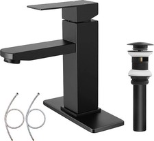Bathroom Basin Faucet Waterfall Single Handle Vanity Sink Mixer Tap Deck Mounted