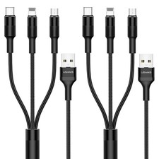 [2 Pack] Multi Charging Cable, 5FT 3 in 1 Nyl...