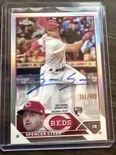 2024 topps chrome spencer steer auto 499 - Rookie Card