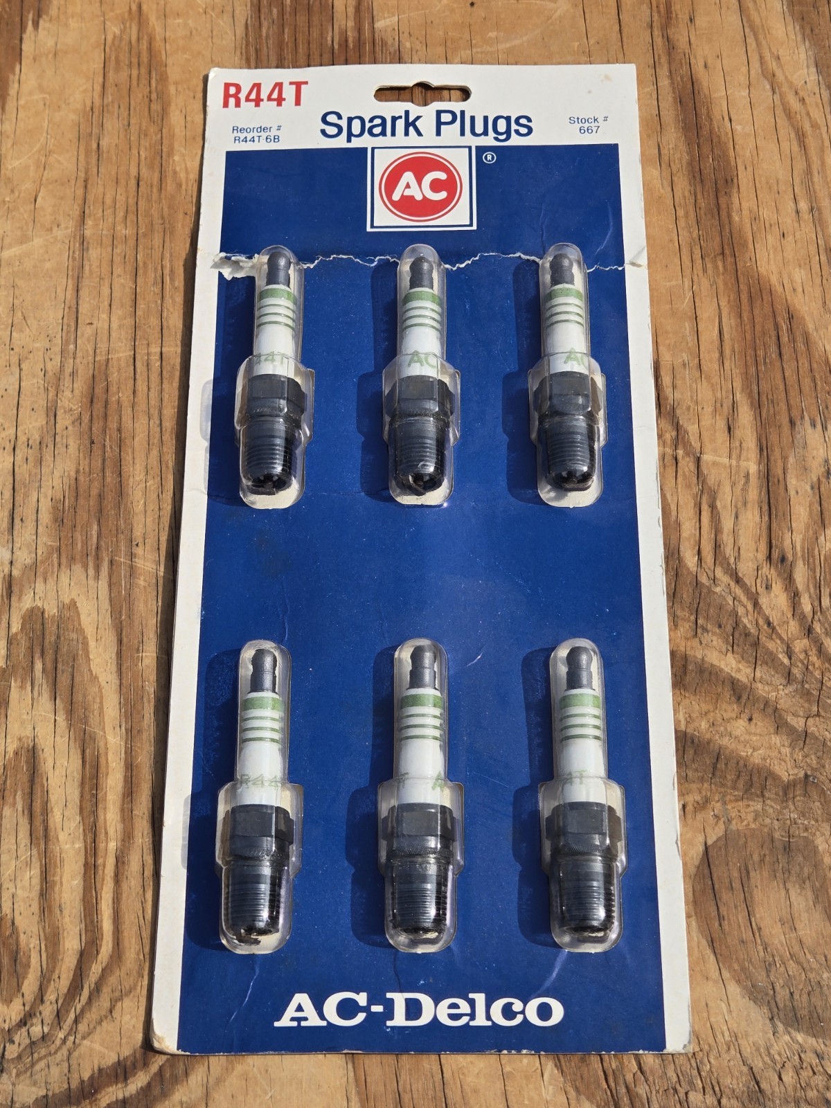 NEW  SEALED AC Delco U.S.A. Conventional Spark Plugs R44T  Lot of 6 Spark Plugs