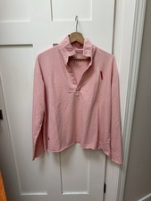 Frank Eileen NWOT Patrick Heritage Jersey Popover Henley pink Large