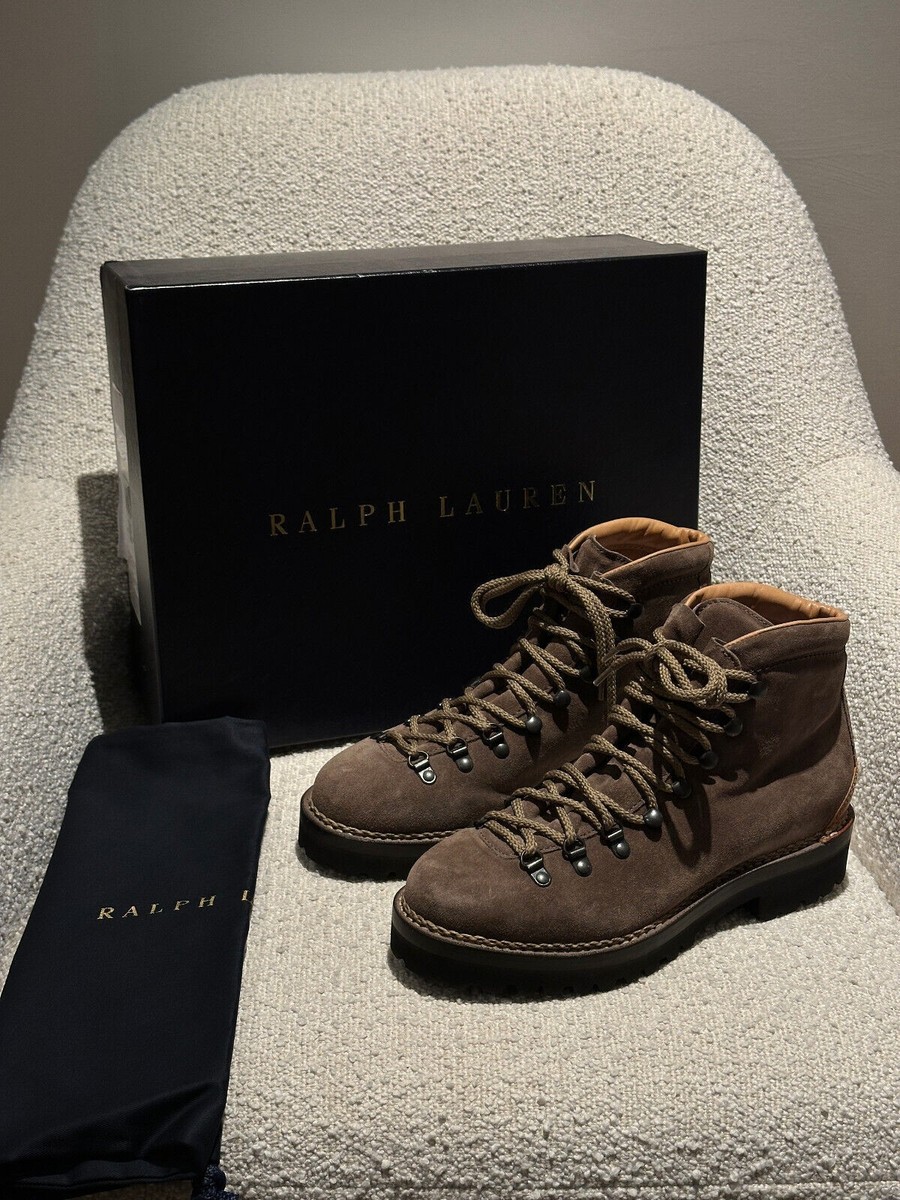 Ralph Lauren Purple Label Darrow Fidel Suede Calfskin Boots 