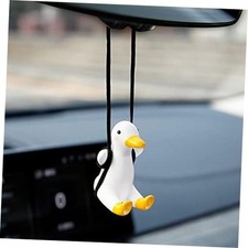 Cute Swinging Car Rear View Mirror Hanging Accessories Funny Car Interior Duck