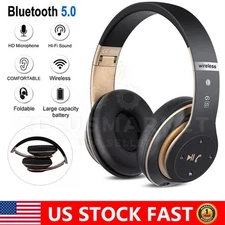 Wireless Headphones Bluetooth Noise Cancelling Stereo Earphones Over Ear Headset