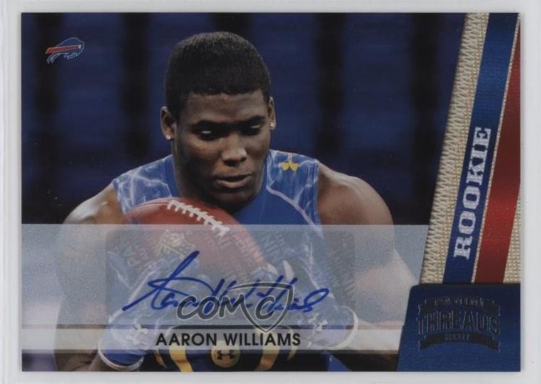 2011 Panini Threads Rookie Silver Signatures 67/299 Aaron Williams #151 Auto 4f5