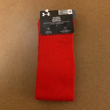 Under Armour Large 8.5-13 Red UA Team Unisex Over-The-Calf Socks 1 Pair NWT