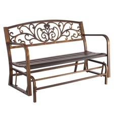 50in Classic Pattern Glider Bench 550lb Carbon Steel Frame Cast Iron Backrest