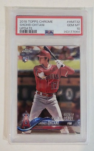 🔥 2018 TOPPS CHROME UPDATE SHOHEI OHTANI #HMT32 ROOKIE RC GEM MINT PSA 10 🔥
