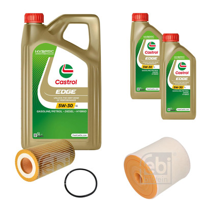FEBI Inspektionspaket 7L Castrol EDGE Titanium FST 5W-30 LL für Audi A6 Avant