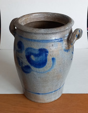 3 L Westerwälder Steinzeug TOPF Schmalztopf Vorratstopf Salzglasur Antik