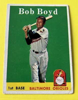 1958 Topps #279 Bob Boyd Baltimore Orioles Lower Grade Back Small Stain Loss