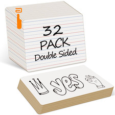 32 Pack Dry Erase Boards, 9"x12" Double Sided Easel Small Whiteboards 32