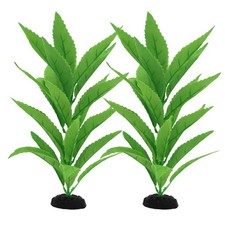 DVHEY 2-Pack 12 Inch Aquarium Silk Aquarium Plants Artificial Plastic Plant