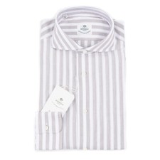 Luigi Borrelli Regular-Fit Woven Stripe Cotton Dress Shirt 15.5 Eu 39 NWT