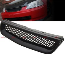 Jdm T-r Abs Black Front Hood Grill Grille Fits 96-98 Honda Civic Ek 234dr
