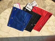NWT Pencil Pouch Sturdy with 2 Zip pockets in Red, Blue or Black