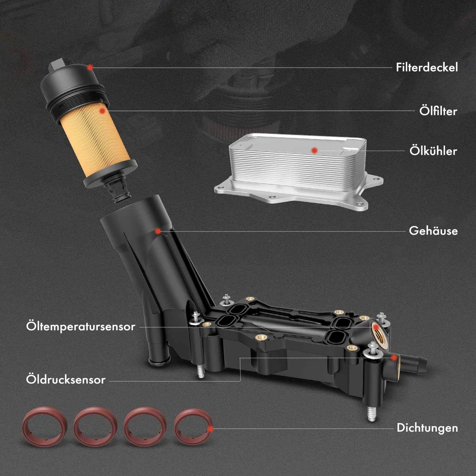 Ölfilter Gehäuse für BMW 3er E90 E91 E93 320d 1er E81 E87 5er E60 X1 E84 X3 E83 - Bild 3 von 4