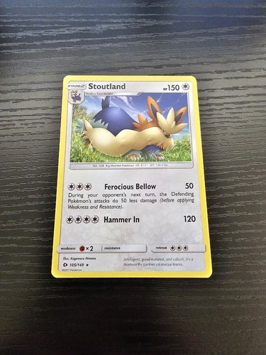Stoutland - Sun & Moon: Base Set (105/149) - Lightly Played - Rare Pokemon Card