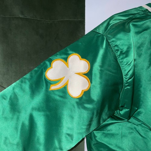 Starter Boston Celtics Satin Jacket Size M Green Vintage 1990 NBA Basketball - Picture 5 of 10