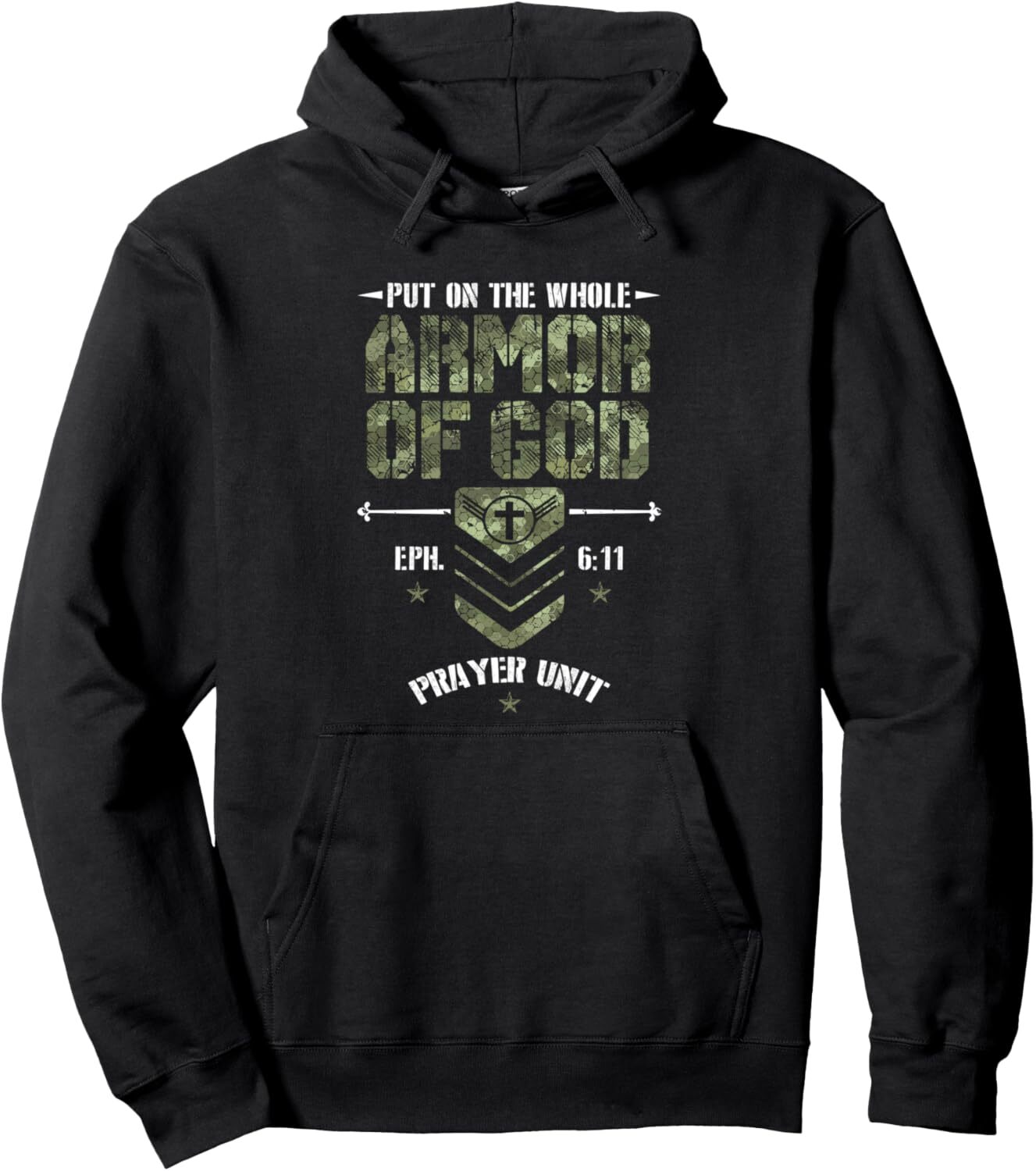 Camo Armor Of God Christians Religious Camouflage Pullover Hoodie
