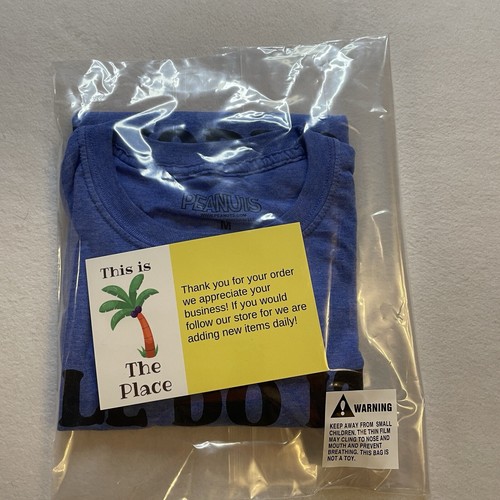 Peanuts T Shirt Mens Medium Snoopy I’ll Do It Tomorrow Short Sleeve Blue - Picture 10 of 10