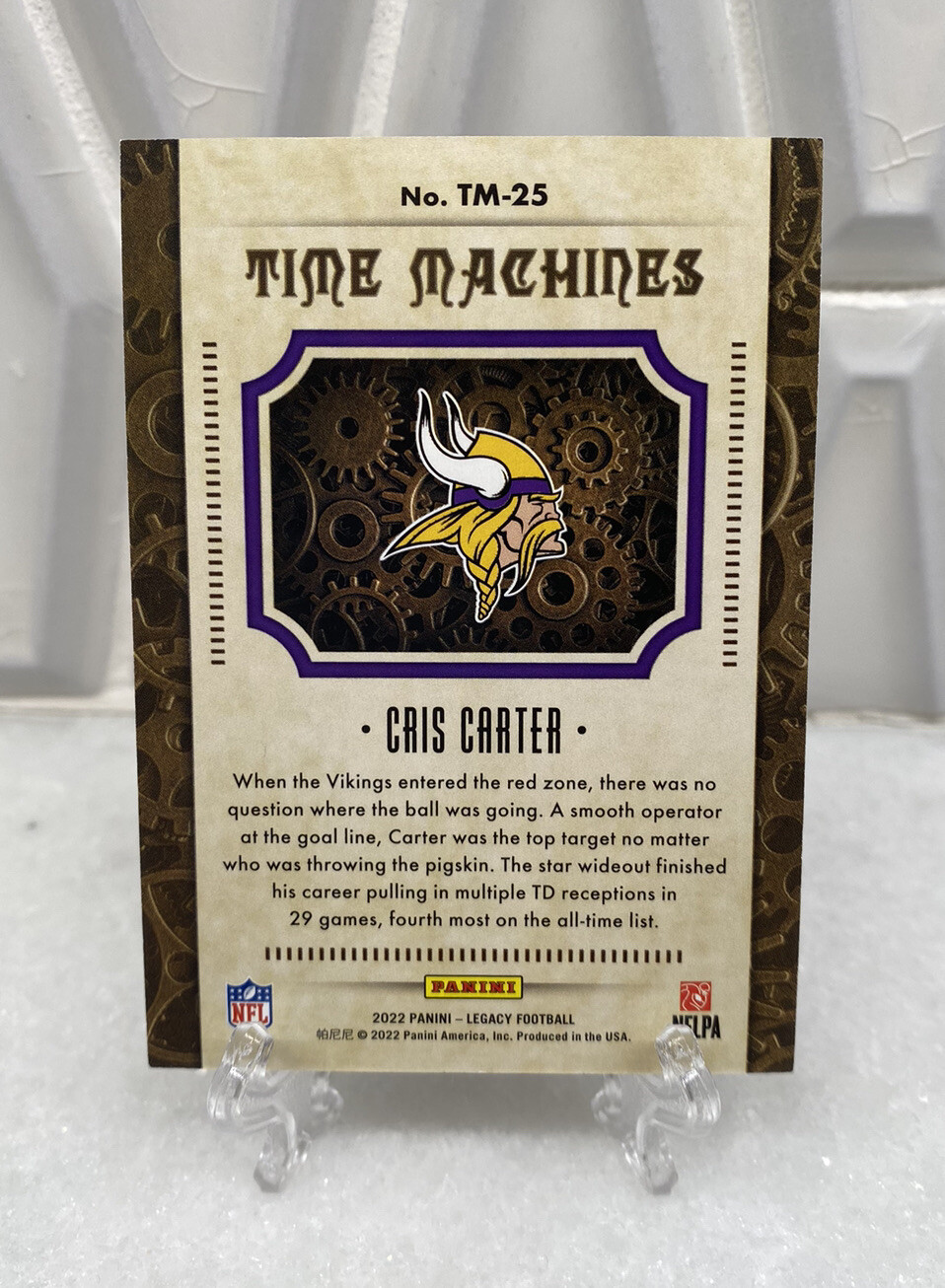 2022 Panini Legacy Time Machines Orange TM25 Cris Carter /125
