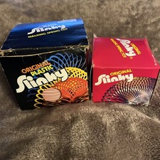 Vintage Original Slinky  s 2 W/ Box No 100  110 Classic Toy  Metal  Plastic