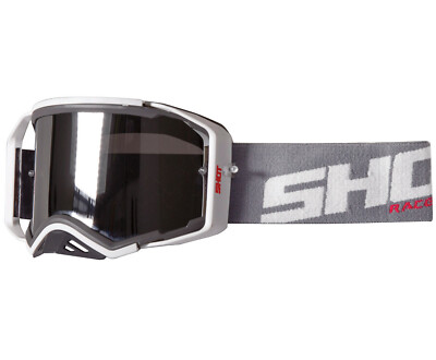 NEU SHOT LITE MOTOCROSS MX ENDURO OFF ROAD PROSPECT VISIONBRILLE GRAU WEISS